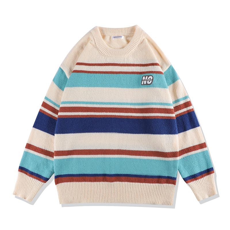 Мужской свободный полосатый свитер с круглым вырезом, осенний вязаный пуловер большого размера, зимний теплый трикотаж 2XL
Мужской свободный полосатый свитер с круглым вырезом, осенний вязаный пуловер большого размера, зимний теплый трикотаж 2XL