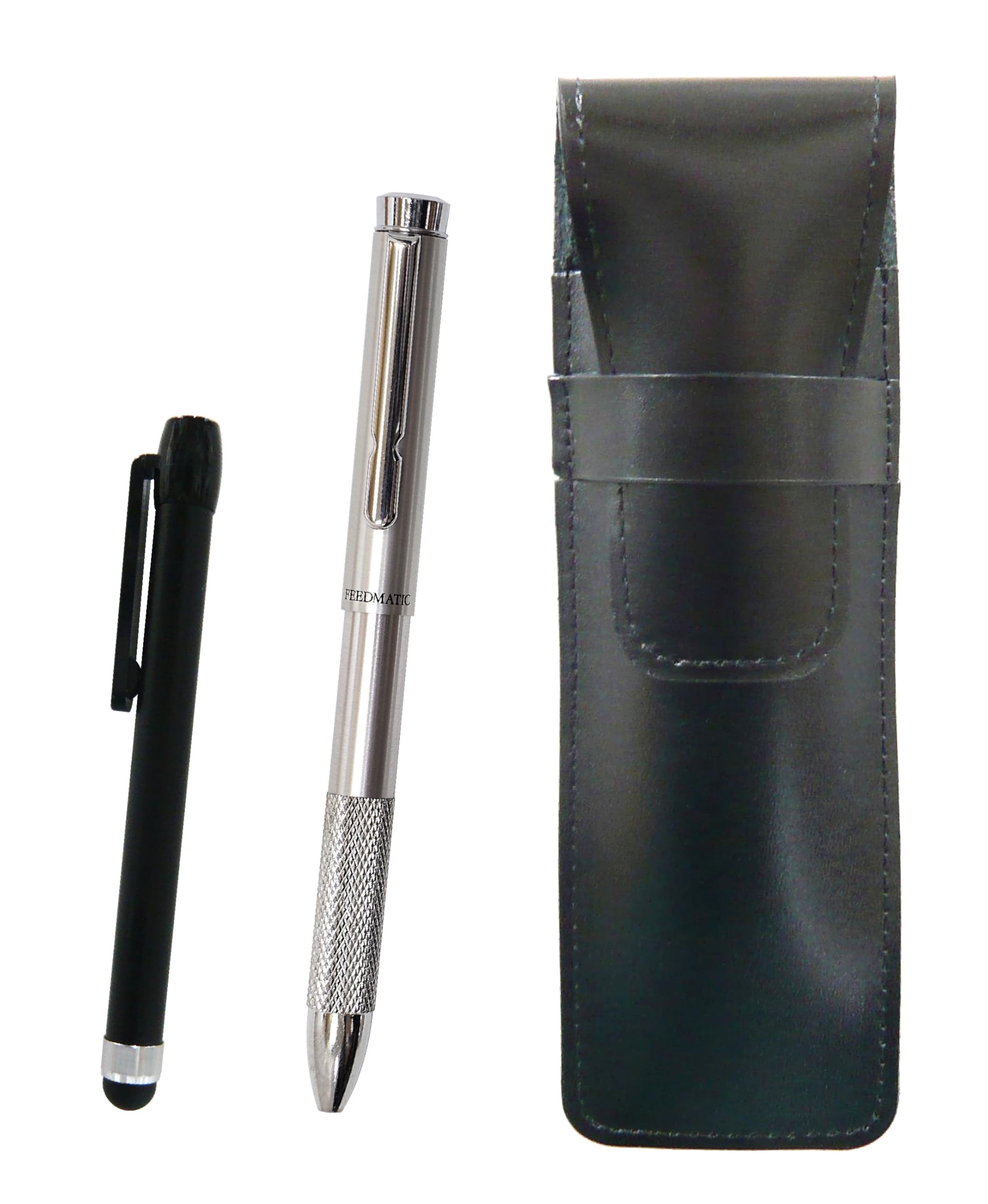 Slim cowhide pencil case metal touch bar black and all metal rotating notch grip ballpoint pen set black, 2-color ASB-ALB-2CMM
Slim cowhide pencil case metal touch bar black and all metal rotating notch grip ballpoint pen set black, 2-color ASB-ALB-2CMM