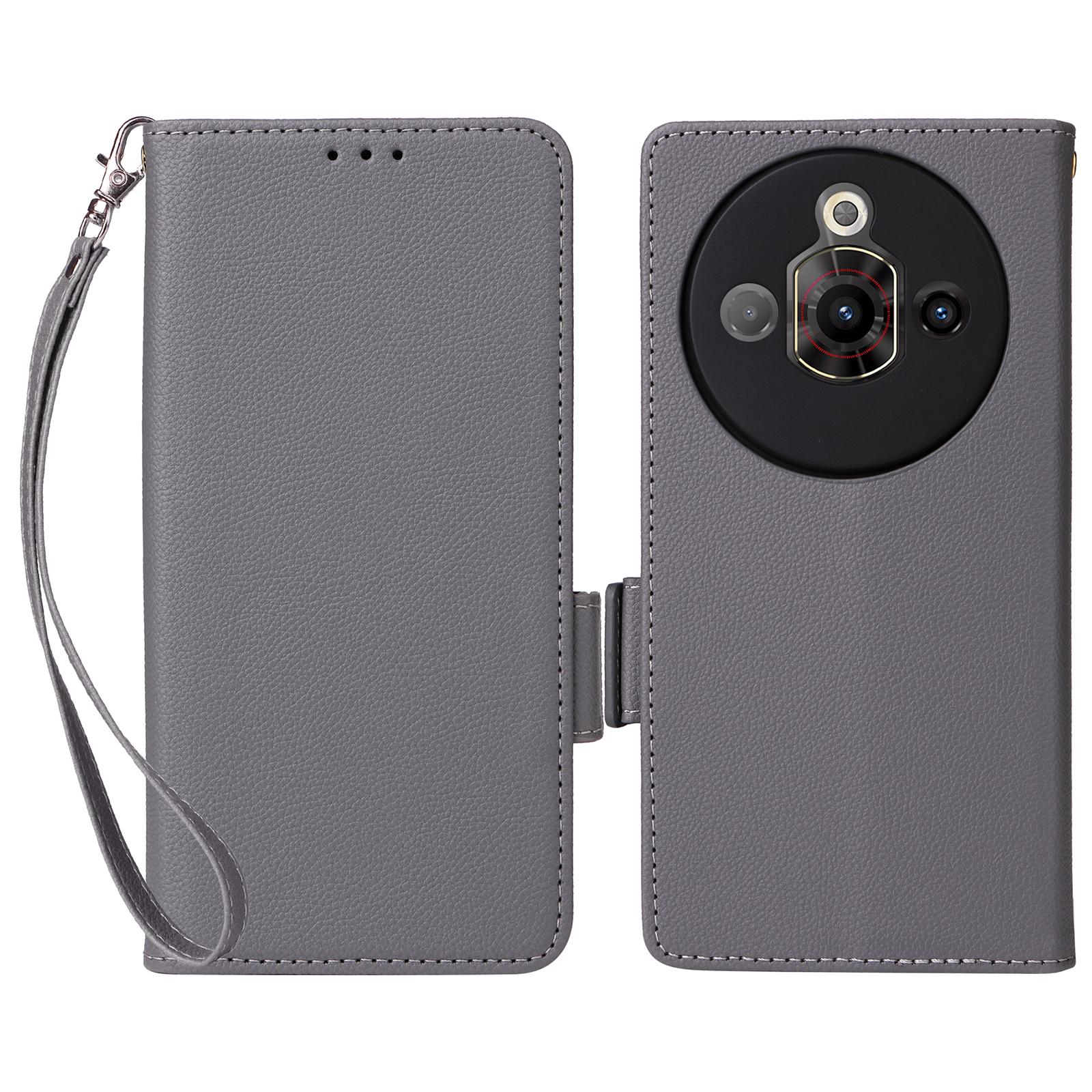For ZTE nubia Focus Pro Case with Wrist Strap Litchi Texture PU Leather Wallet Phone Cover Grey
For ZTE nubia Focus Pro Case with Wrist Strap Litchi Texture PU Leather Wallet Phone Cover Grey