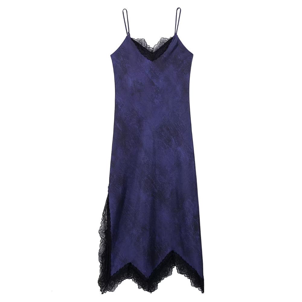 2025 Spring Women s Sexy V-Neck Lace Patchwork Slip Dress XS темно-синього кольору
2025 Spring Women s Sexy V-Neck Lace Patchwork Slip Dress XS темно-синього кольору