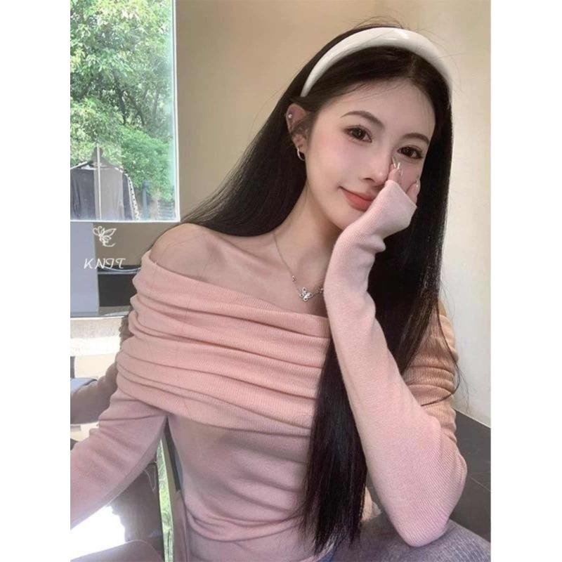 Sweet cherry blossom one-shoulder sweater, spring and autumn sexy clavicle black temperament long-sleeved pullover One Size розовый
Sweet cherry blossom one-shoulder sweater, spring and autumn sexy clavicle black temperament long-sleeved pullover One Size розовый