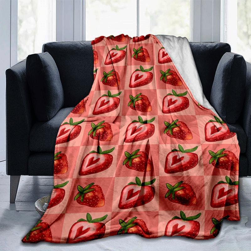 1pc Strawberry Printing Lightweight Flannel Blanket, Comfortable and Warm Blanket, for Camping Sofa Bed and Couch Office, Suitable for Gift B 100x150cm
1pc Strawberry Printing Lightweight Flannel Blanket, Comfortable and Warm Blanket, for Camping Sofa Bed and Couch Office, Suitable for Gift B 100x150cm