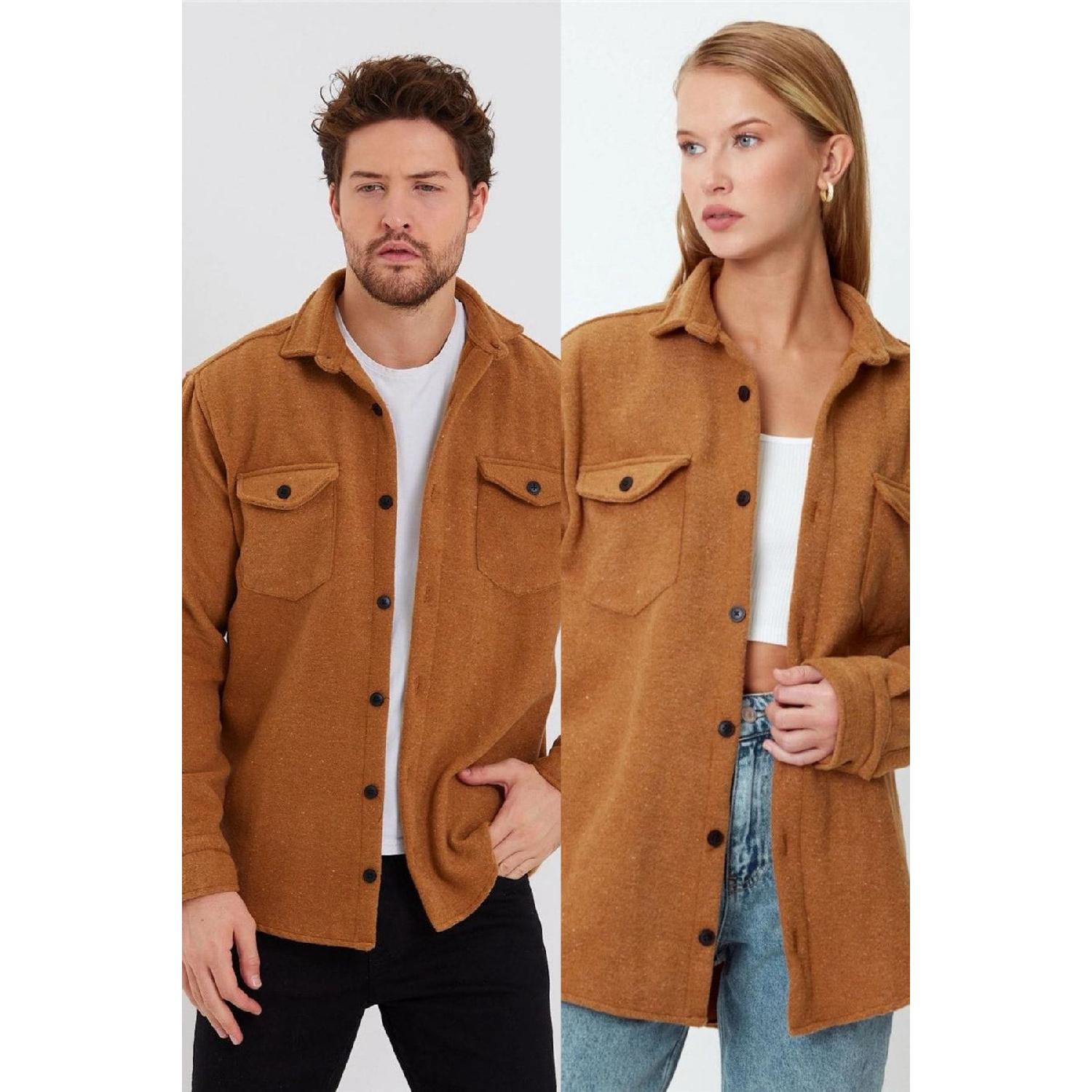 Рубашка лесоруба унисекс горчичного цвета с карманами и клапанами — единая цена S
Рубашка лесоруба унисекс горчичного цвета с карманами и клапанами — единая цена S