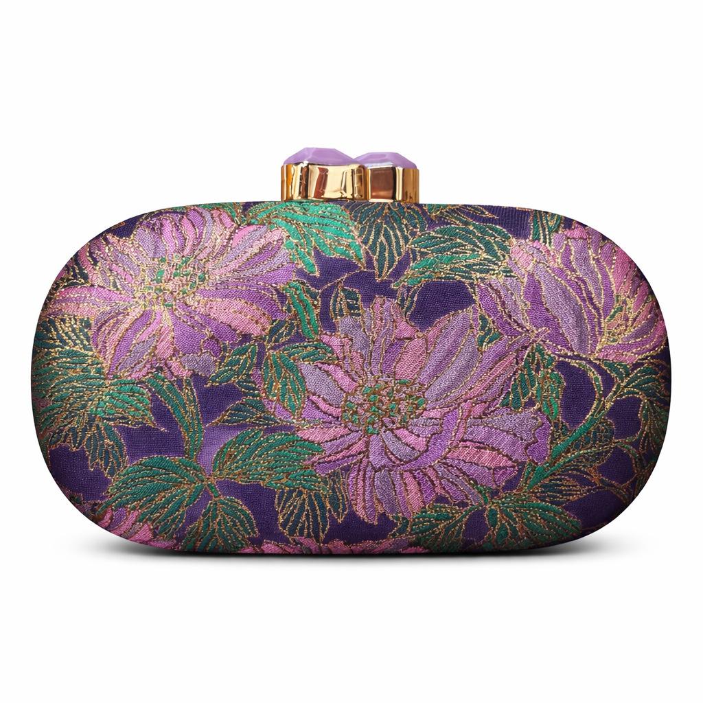 New Floral Embroidery Shoulder Bag for Women Fashionable Crossbody Evening Clutch Handbag темно-фиолетового
New Floral Embroidery Shoulder Bag for Women Fashionable Crossbody Evening Clutch Handbag темно-фиолетового