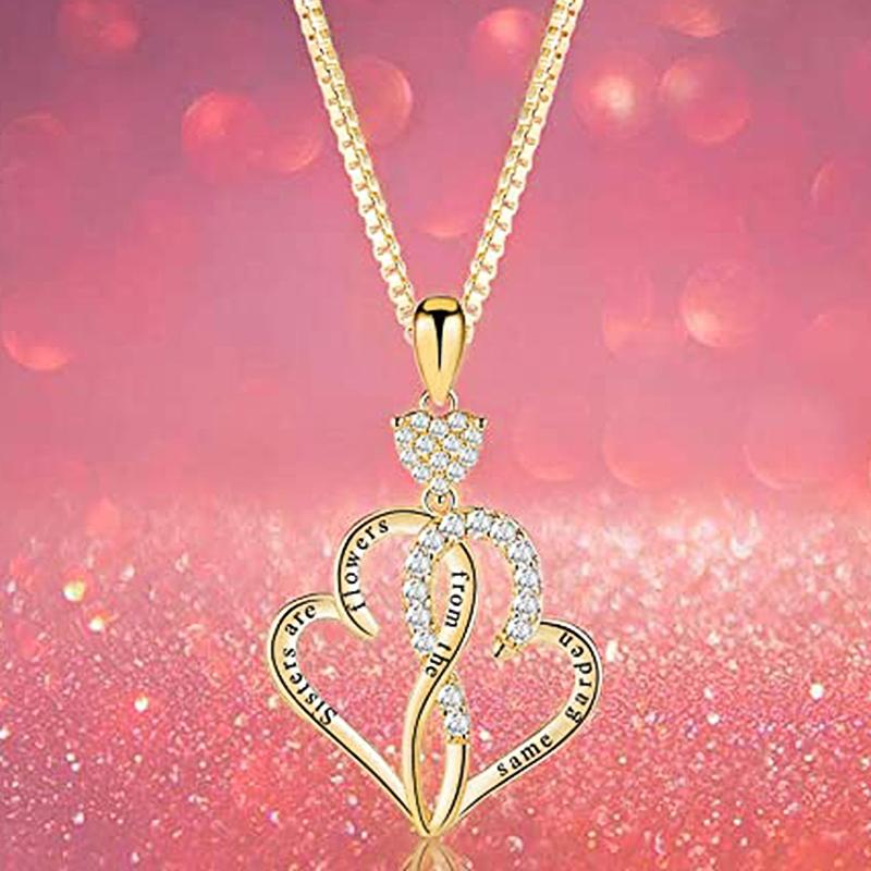 Huitan Novel Double Heart Design Pendant Necklace Female Chic Modern Neck Accessories Fashion Delicate Anniversary Party Jewelry 45cm
Huitan Novel Double Heart Design Pendant Necklace Female Chic Modern Neck Accessories Fashion Delicate Anniversary Party Jewelry 45cm