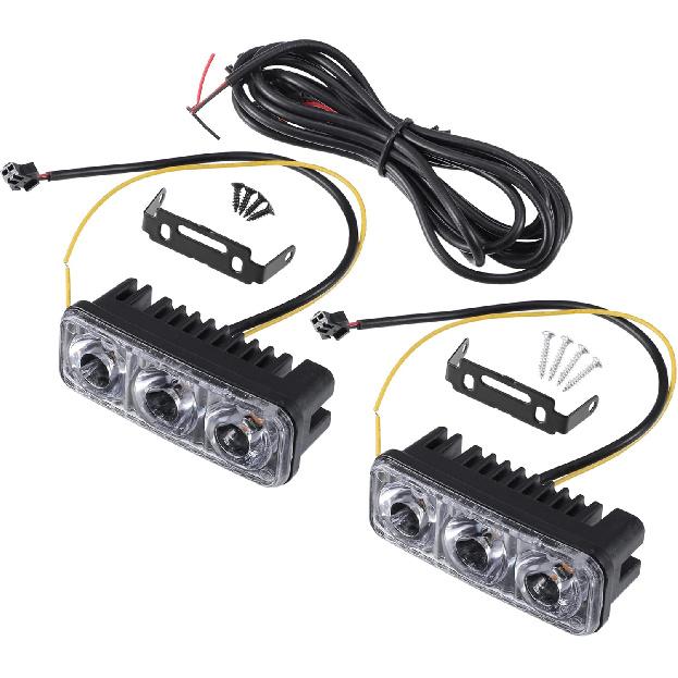 ABSOPRO Car LED Daytime Running Light Bar Bumper Grille Driving Fog Lamp Off Road Spot Work Boat Waterproof 6000K White Plastic Black (Set of 2), White+Amber
ABSOPRO Car LED Daytime Running Light Bar Bumper Grille Driving Fog Lamp Off Road Spot Work Boat Waterproof 6000K White Plastic Black (Set of 2), White+Amber
