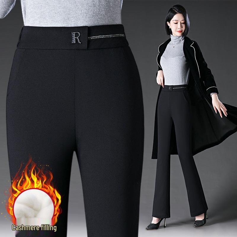 Fleece-Lined, High-Waisted Micro-Flared Cashmere Winter Pants: Warm, Slimming, Elastic Cotton for Mom Size 27 / 80-95 lbs
Fleece-Lined, High-Waisted Micro-Flared Cashmere Winter Pants: Warm, Slimming, Elastic Cotton for Mom Size 27 / 80-95 lbs