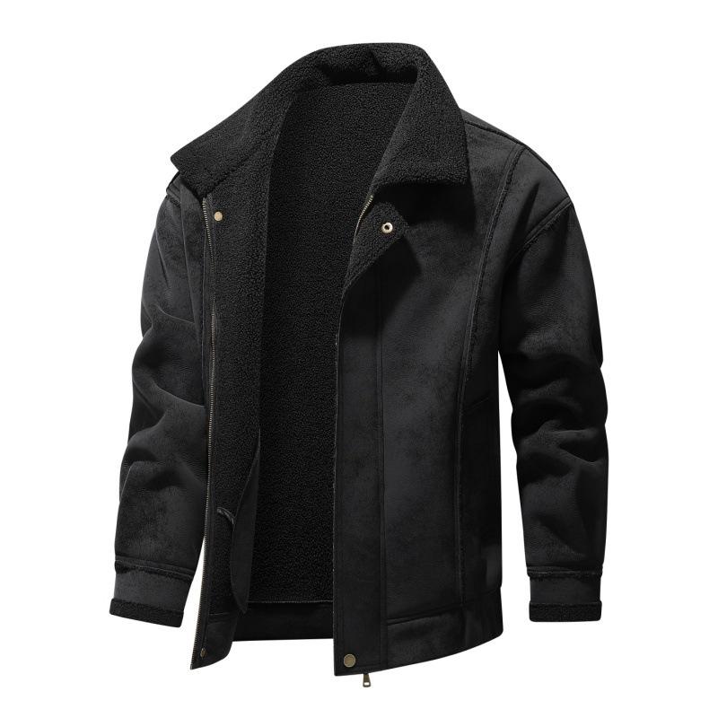 Integrated Fur Suede Plus Velvet Leather Jacket for Autumn and Winter Men s Retro Lapel Motorcycle Jacket Woolen American Jacket M
Integrated Fur Suede Plus Velvet Leather Jacket for Autumn and Winter Men s Retro Lapel Motorcycle Jacket Woolen American Jacket M