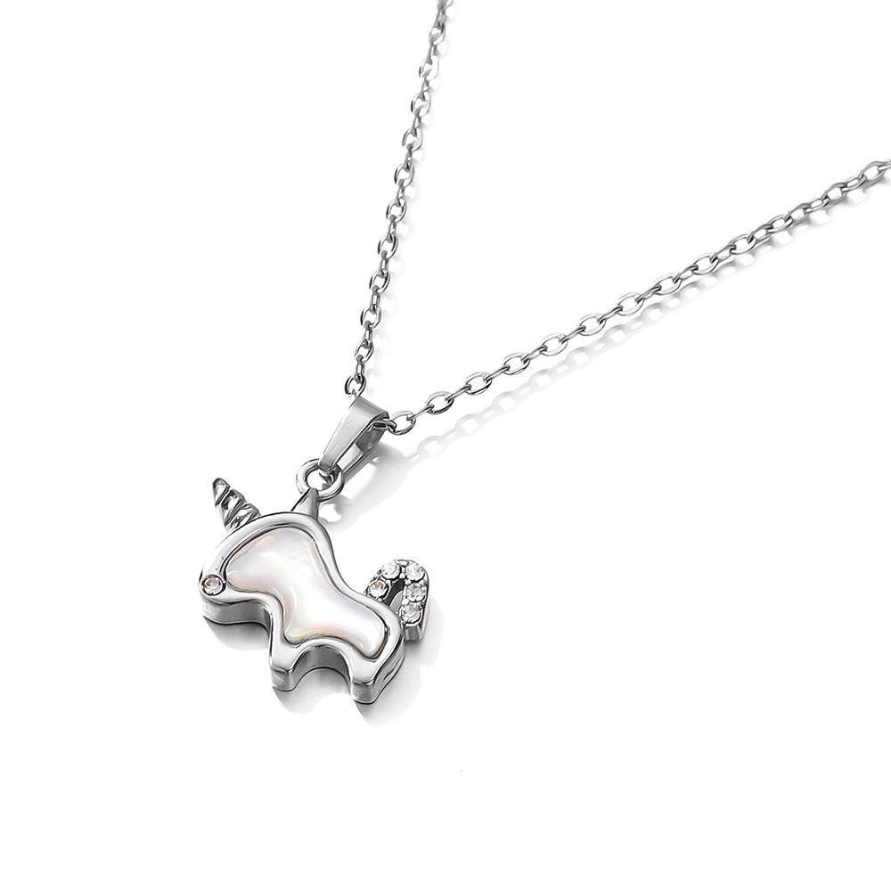 Korean Style Unicorn Titanium Steel Necklace for Women - Elegant Non-Fading Clavicle Chain Jewelry
Korean Style Unicorn Titanium Steel Necklace for Women - Elegant Non-Fading Clavicle Chain Jewelry