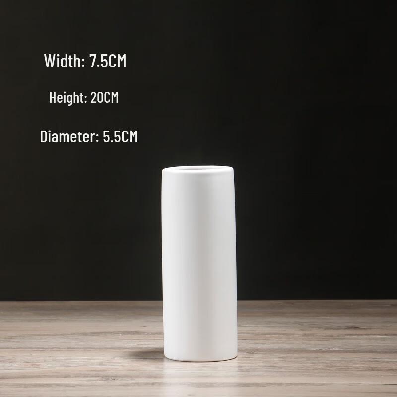 Белая матовая керамическая цилиндрическая ваза, 20 см
Белая матовая керамическая цилиндрическая ваза, 20 см