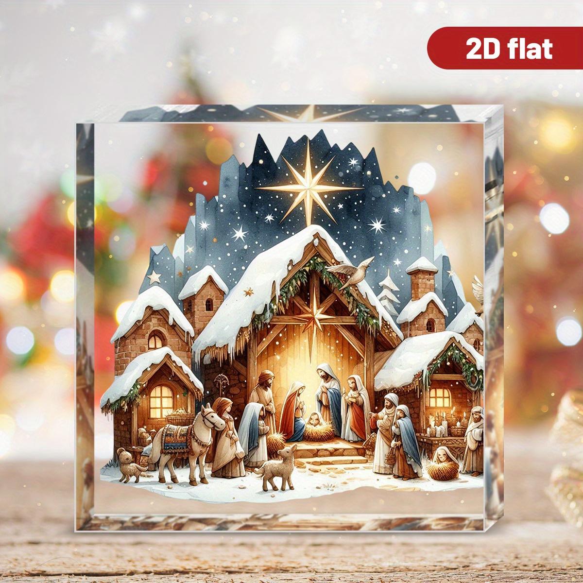 2D Flat Acrylic Nativity Decoration, Indoor & Outdoor Decor -Use No Batteries/ Electricity Needed, Freedom Day Decorations, Shop Decoration, Durable 10*10cm
2D Flat Acrylic Nativity Decoration, Indoor & Outdoor Decor -Use No Batteries/ Electricity Needed, Freedom Day Decorations, Shop Decoration, Durable 10*10cm