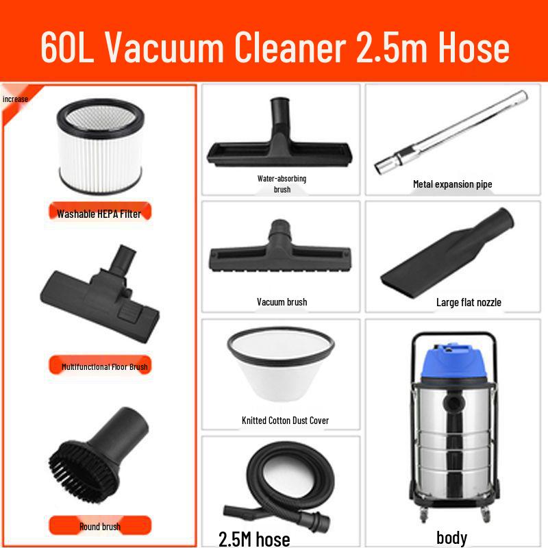 Naitong 60L High-Power Wet/Dry Vacuum Cleaner for Home & Commercial Use Standard
Naitong 60L High-Power Wet/Dry Vacuum Cleaner for Home & Commercial Use Standard