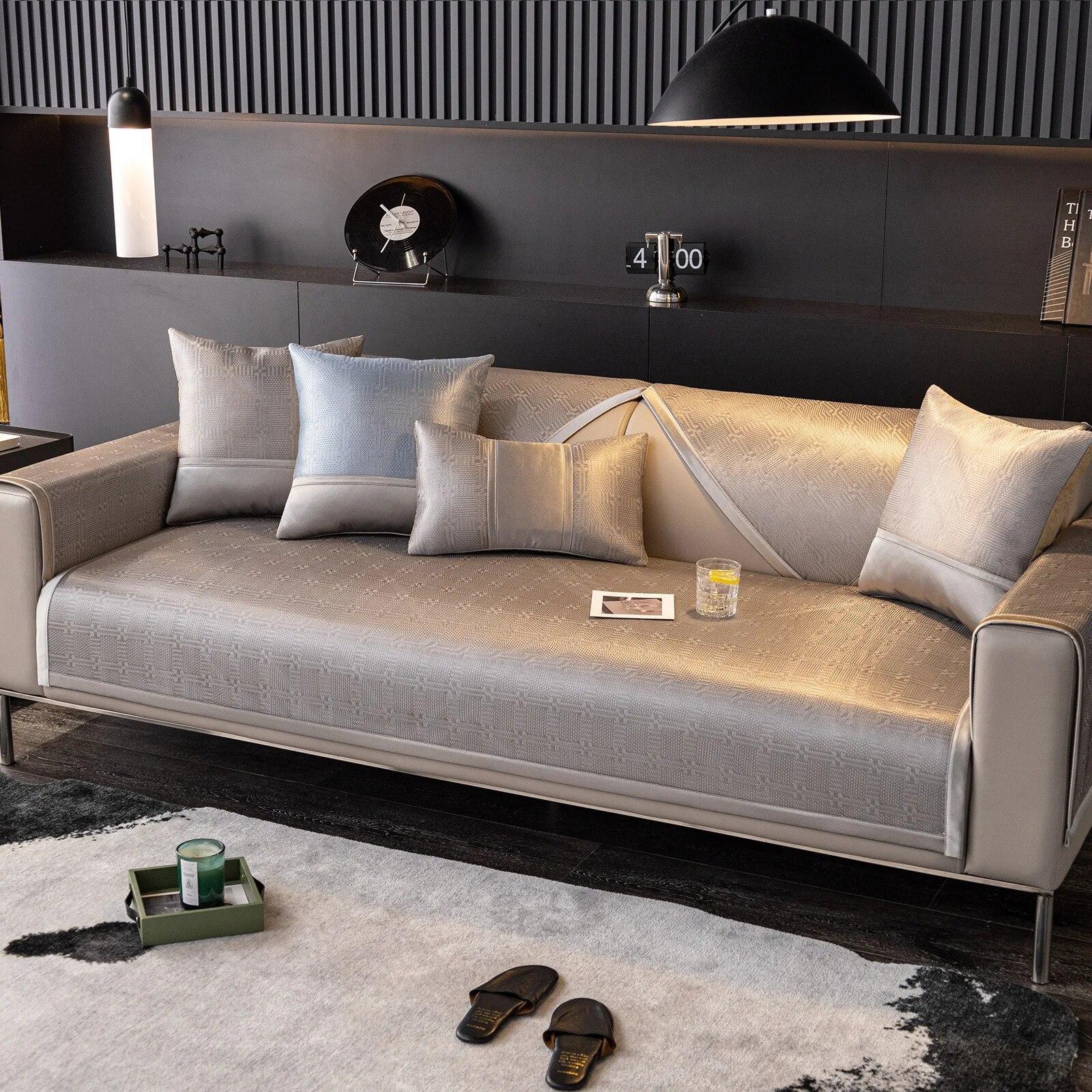 Summer Ice Silk Sofa Mat Cool Anti Slip Cover JUEoth Soft Comfortable Breathable for Living Room Bedroom Decor 70x70cm
Summer Ice Silk Sofa Mat Cool Anti Slip Cover JUEoth Soft Comfortable Breathable for Living Room Bedroom Decor 70x70cm