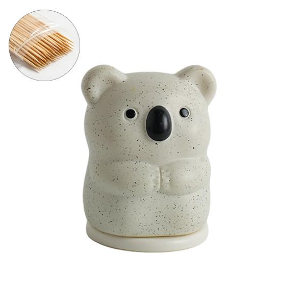 Toothpick Box with Dust-Proof Koala Cover Toothpicks Cotton Swabs Earrings Small Items Hygienic Holder Desktop Ornament Koala
Toothpick Box with Dust-Proof Koala Cover Toothpicks Cotton Swabs Earrings Small Items Hygienic Holder Desktop Ornament Koala