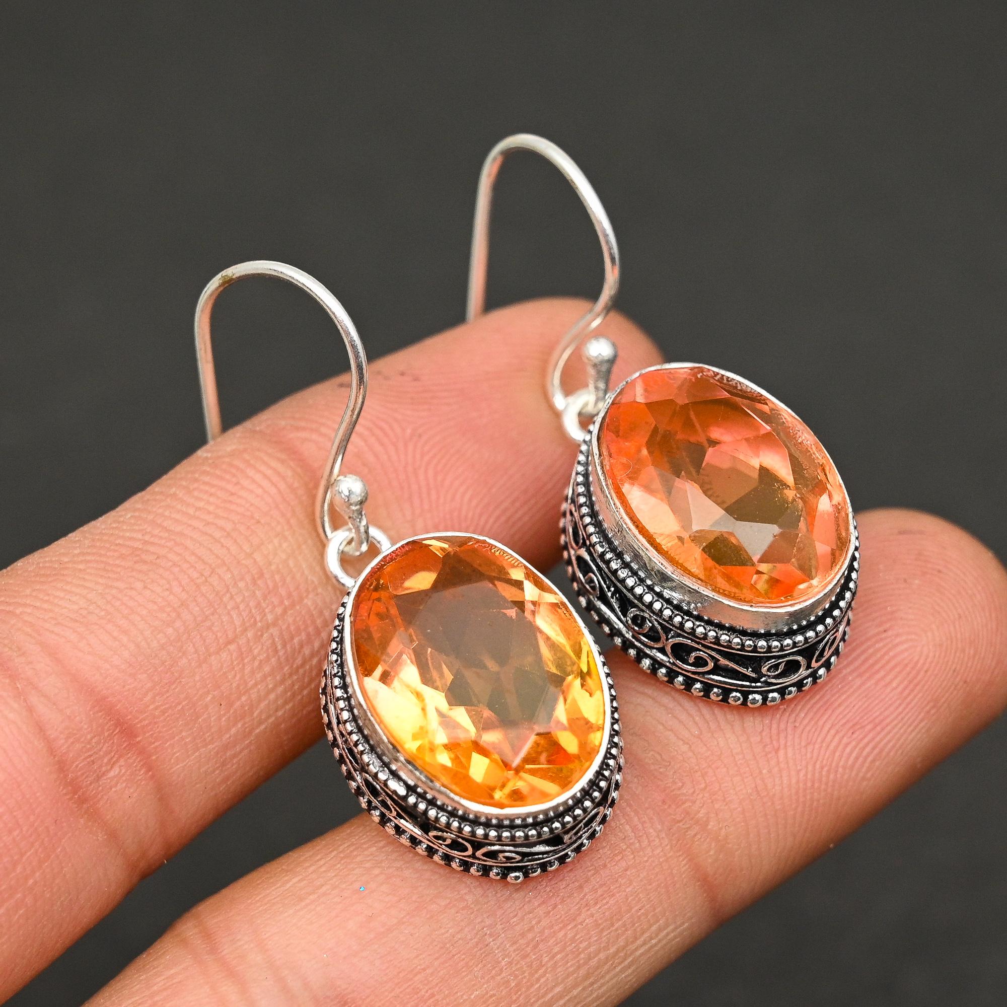 Ювелирные изделия из стерлингового серебра 925 пробы с цитрином и топазом. Женские серьги
Ювелирные изделия из стерлингового серебра 925 пробы с цитрином и топазом. Женские серьги