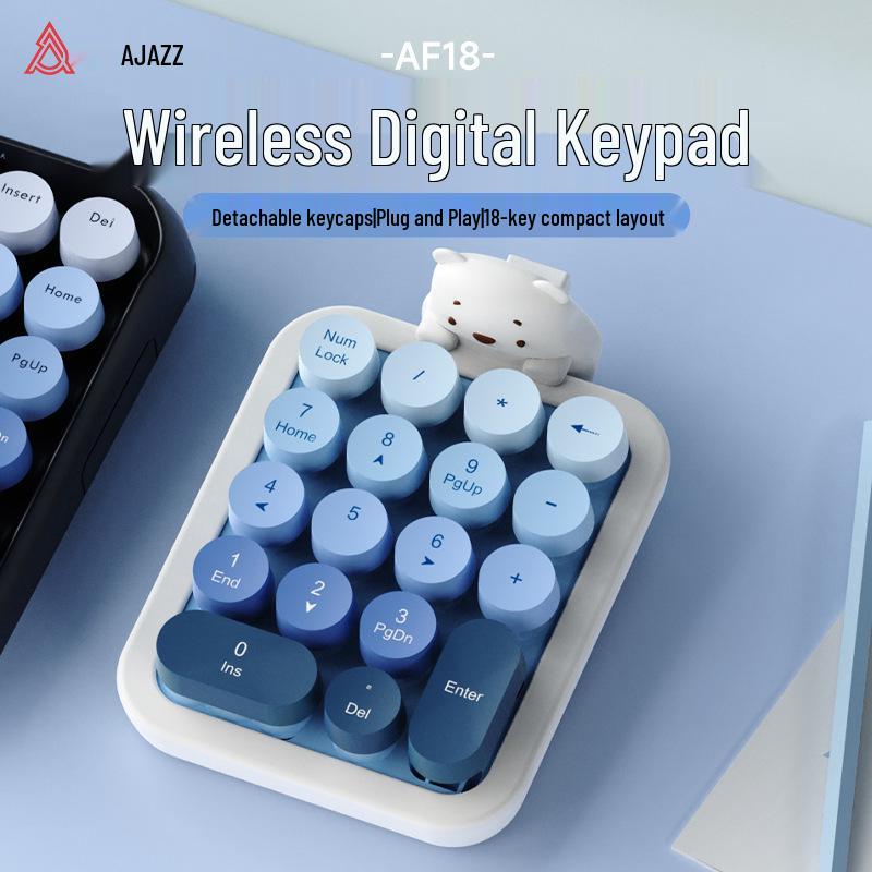 AJAZZ Black Knight AF18 Silicone Case Wireless Mini Keyboard, 18-Key with Detachable Keycaps.
AJAZZ Black Knight AF18 Silicone Case Wireless Mini Keyboard, 18-Key with Detachable Keycaps.