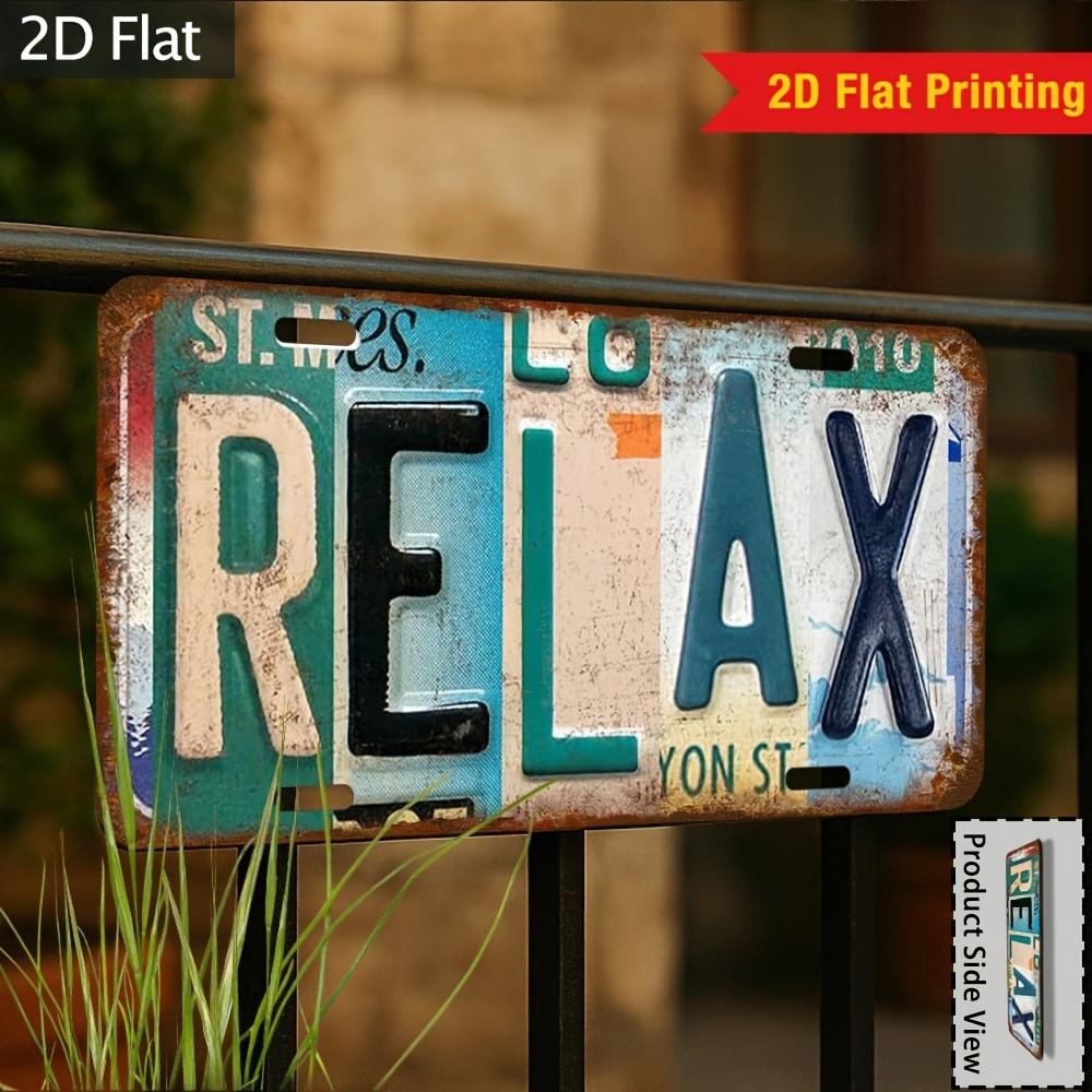 RELAX Vintage License Plate Collage Style Aluminum Metal Sign Retro Motivational Wall Art Decor for Home Bar Man Cave 15x30cm(5.9x7.8inch)
RELAX Vintage License Plate Collage Style Aluminum Metal Sign Retro Motivational Wall Art Decor for Home Bar Man Cave 15x30cm(5.9x7.8inch)
