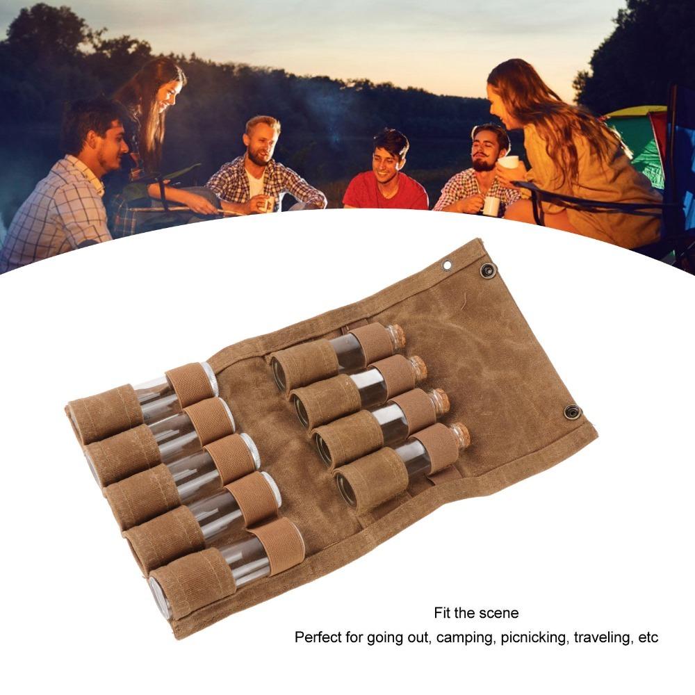 9 Pcs Canvas Portable Spice Bag Multipurpose Spice Container Travel Spice Kit Outdoor Camping хакі
9 Pcs Canvas Portable Spice Bag Multipurpose Spice Container Travel Spice Kit Outdoor Camping хакі