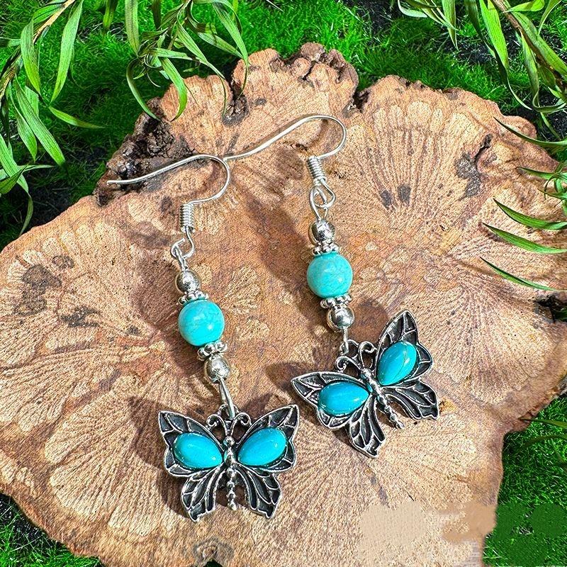 Новый дизайн элегантные и милые этнические серьги-подвески в виде бирюзовой стрекозы и бабочки
Новый дизайн элегантные и милые этнические серьги-подвески в виде бирюзовой стрекозы и бабочки