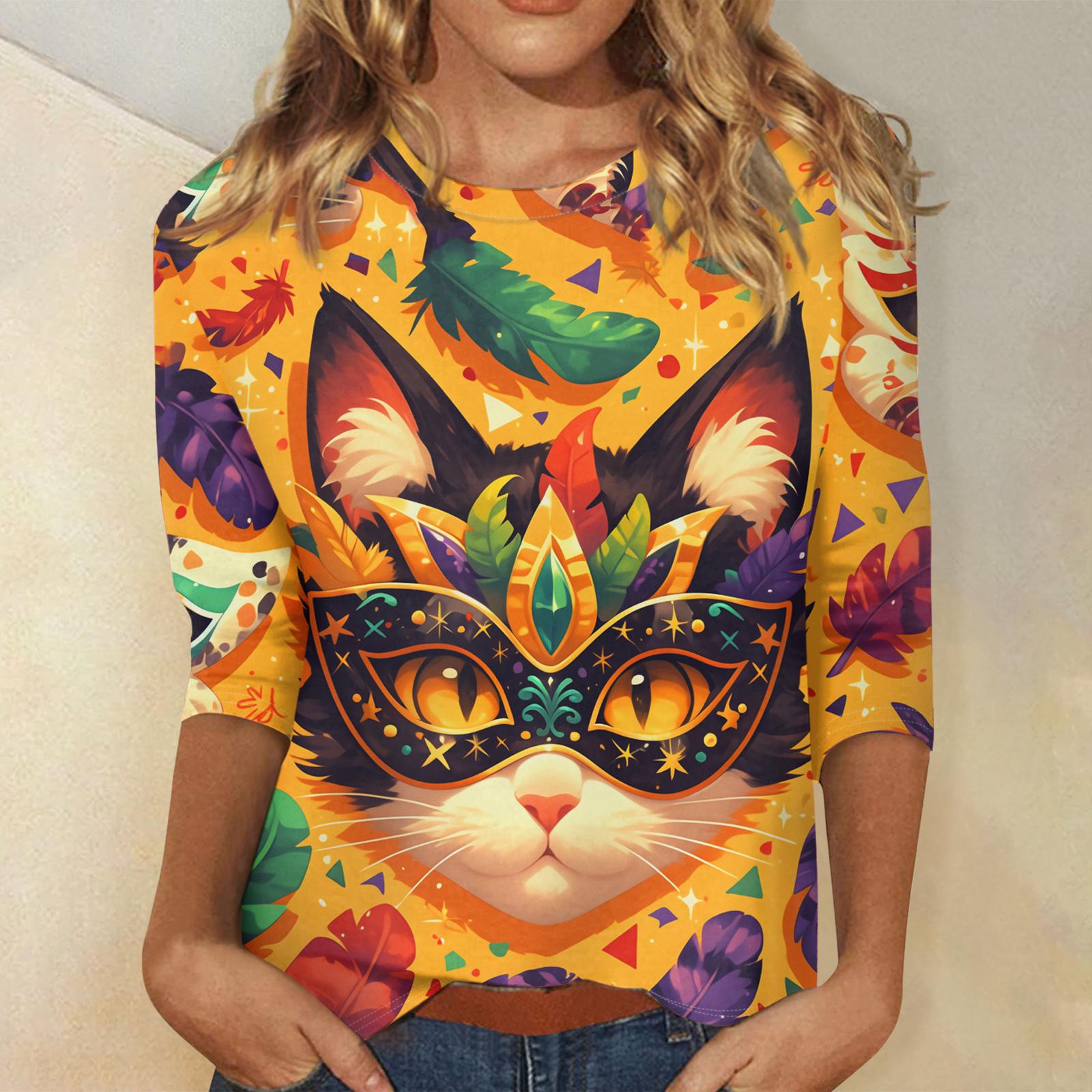 Ladies Carnival Printed Fashionable Casual Seven Sleeve Round Neck Top XL жовтий
Ladies Carnival Printed Fashionable Casual Seven Sleeve Round Neck Top XL жовтий