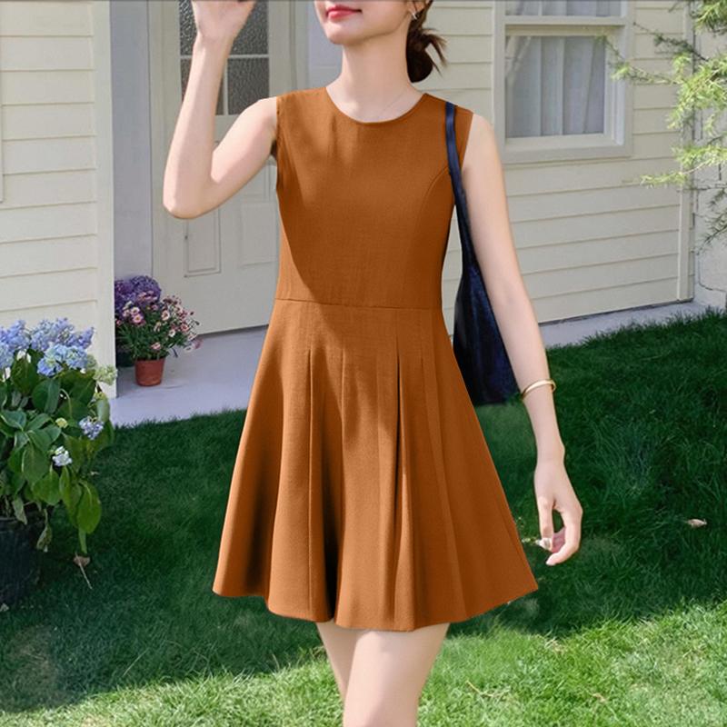 ZANZEA Женское повседневное летнее платье без рукавов с круглым вырезом 4XL оранжевый
ZANZEA Женское повседневное летнее платье без рукавов с круглым вырезом 4XL оранжевый