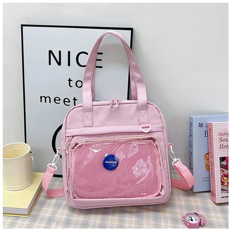 Японський стиль Kawaii Itabag для ляльок Великі сумки Нові нейлонові шкільні ранці для дівчаток-підлітків Сумка на плече JK Сумка через плече рожевий
Японський стиль Kawaii Itabag для ляльок Великі сумки Нові нейлонові шкільні ранці для дівчаток-підлітків Сумка на плече JK Сумка через плече рожевий