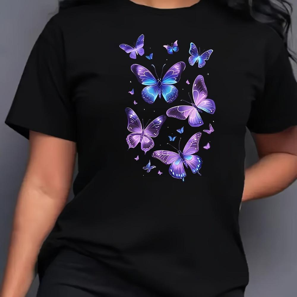 Women s Sports Butterfly Print Short-Sleeve T-Shirt - Stretch Comfort Crew Neck Top XXS
Women s Sports Butterfly Print Short-Sleeve T-Shirt - Stretch Comfort Crew Neck Top XXS