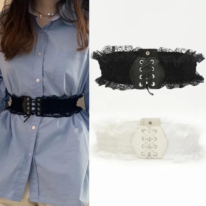 Sweet Versatile Lace Belt for Women s Matching Dress Summer Plastic Waist Elastic Buckle for Women s Lace Strap Waist Cover чорний
Sweet Versatile Lace Belt for Women s Matching Dress Summer Plastic Waist Elastic Buckle for Women s Lace Strap Waist Cover чорний