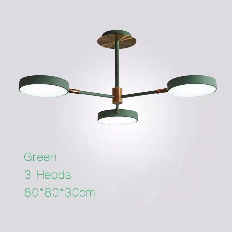 Современный светодиодный потолочный светильник, европейское освещение, потолочная люстра для гостиной, спальни, серые/зеленые/белые потолочные светильники из кованого железа Warm White