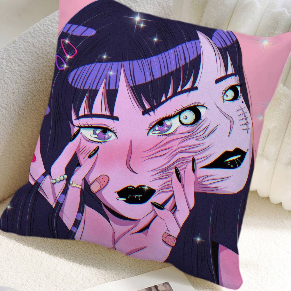Horror Anime Tomie Junji Ito Pillow Case Square Pillow Bedroom Sofa Leisure Comfort Cushion Car Home Decoration 16x16Inch
Horror Anime Tomie Junji Ito Pillow Case Square Pillow Bedroom Sofa Leisure Comfort Cushion Car Home Decoration 16x16Inch