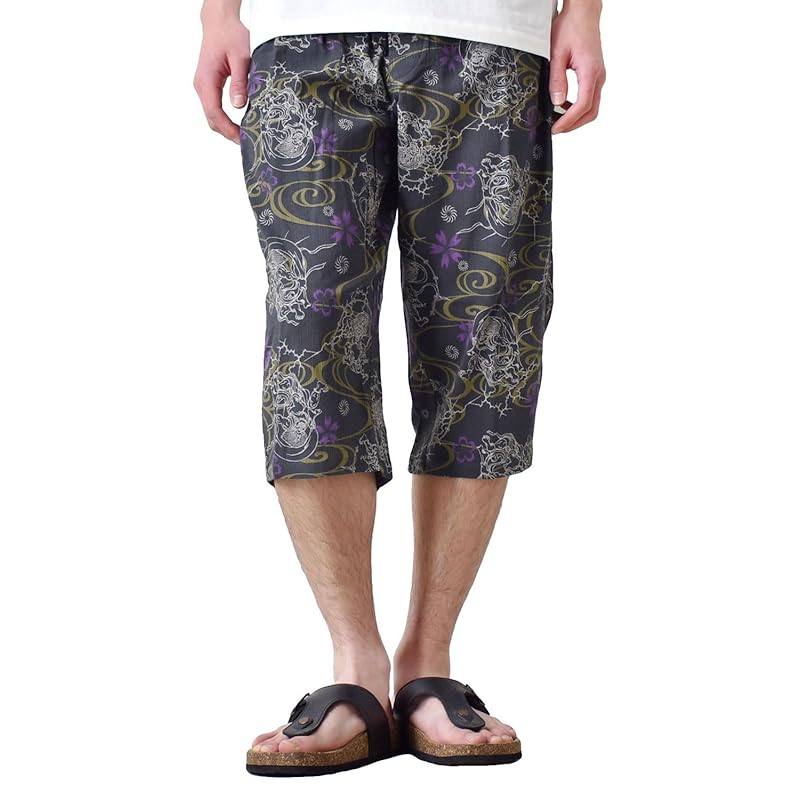 (Arona) ARONA Steteco pants men s gentleman Rakubei 3/4 length cotton Japanese pattern carp Wind God Raijin/Y C charcoal LL
(Arona) ARONA Steteco pants men s gentleman Rakubei 3/4 length cotton Japanese pattern carp Wind God Raijin/Y C charcoal LL