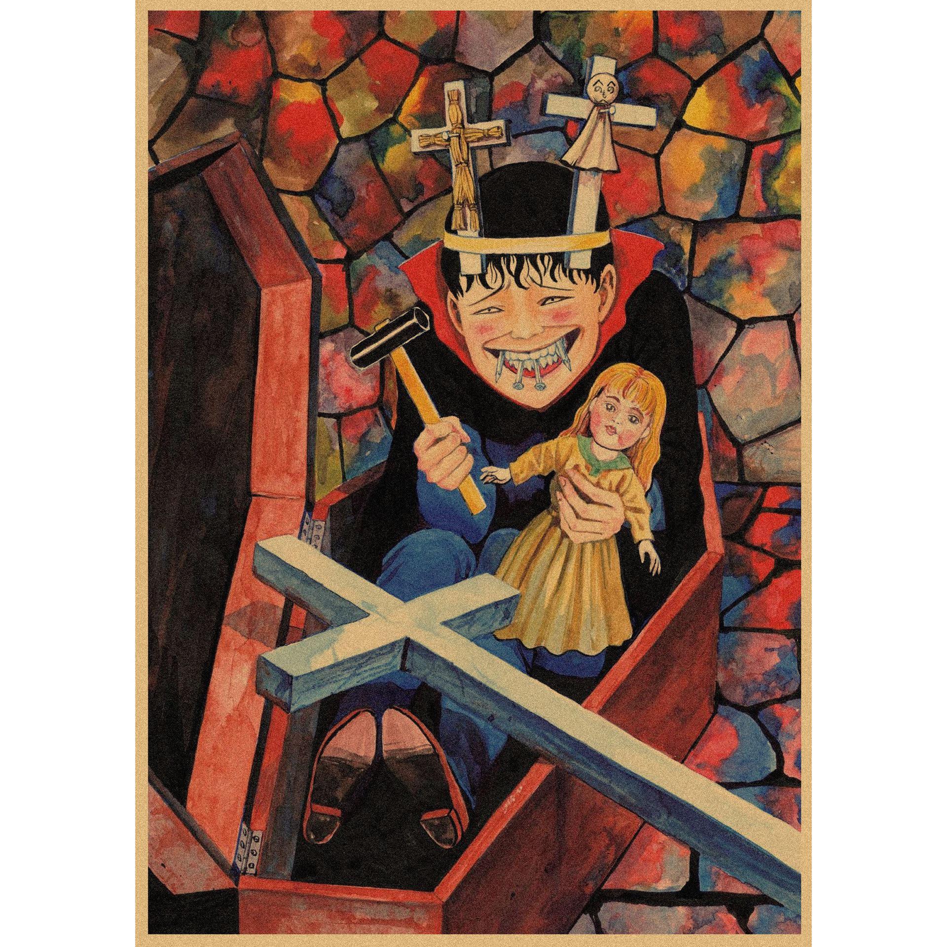 Junji Ito Retro Kraft Paper Poster - Japanese Manga Wall Art for Bar & Cafe Decor 29.7X42cm (A3 size)
Junji Ito Retro Kraft Paper Poster - Japanese Manga Wall Art for Bar & Cafe Decor 29.7X42cm (A3 size)