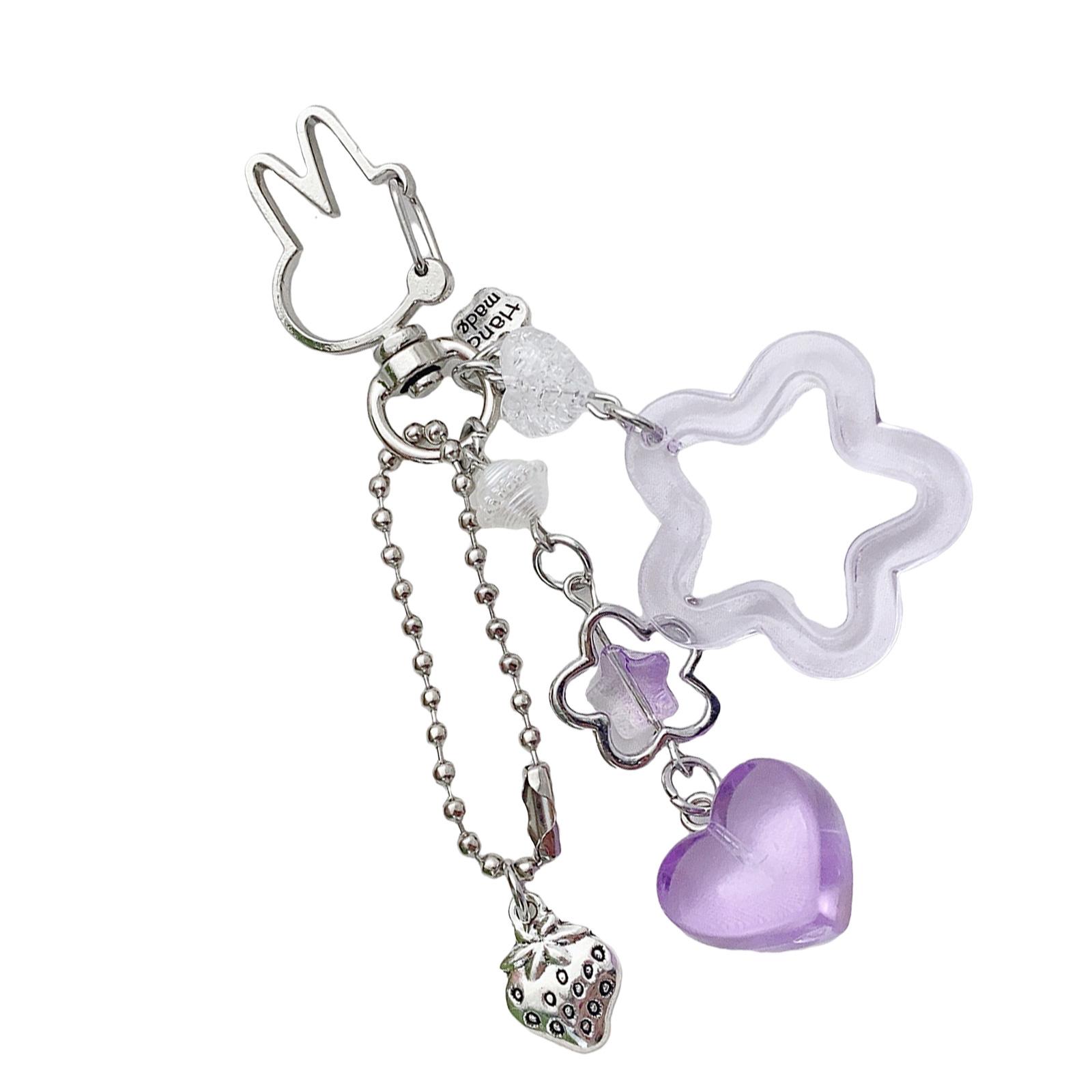 Handmade Five Pointed Star Keychain Durable Acrylic Alloy Bag Charm Accessory Lightweight Portable Keyring Decor фіолетовий
Handmade Five Pointed Star Keychain Durable Acrylic Alloy Bag Charm Accessory Lightweight Portable Keyring Decor фіолетовий