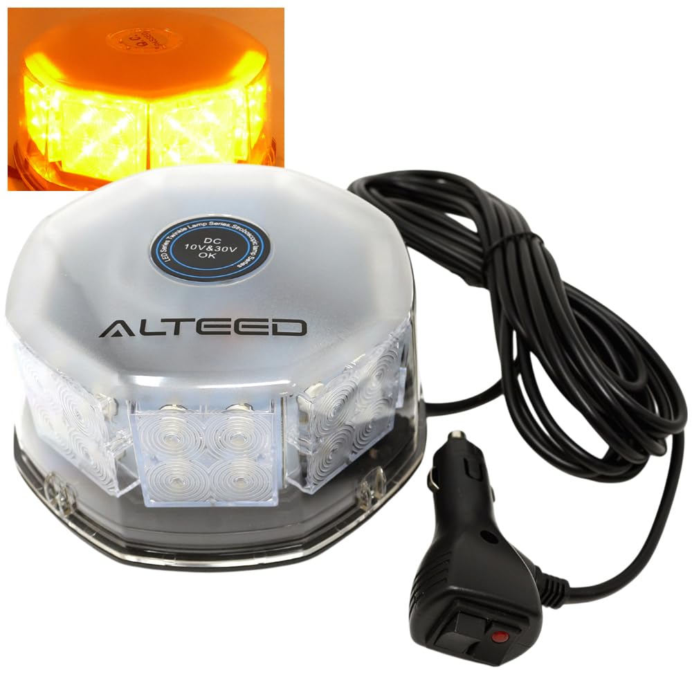 ALTEED LED Rotating Patrol Light, Yellow Flashing Beacon Light, for 12V and 24V Vehicles
ALTEED LED Rotating Patrol Light, Yellow Flashing Beacon Light, for 12V and 24V Vehicles