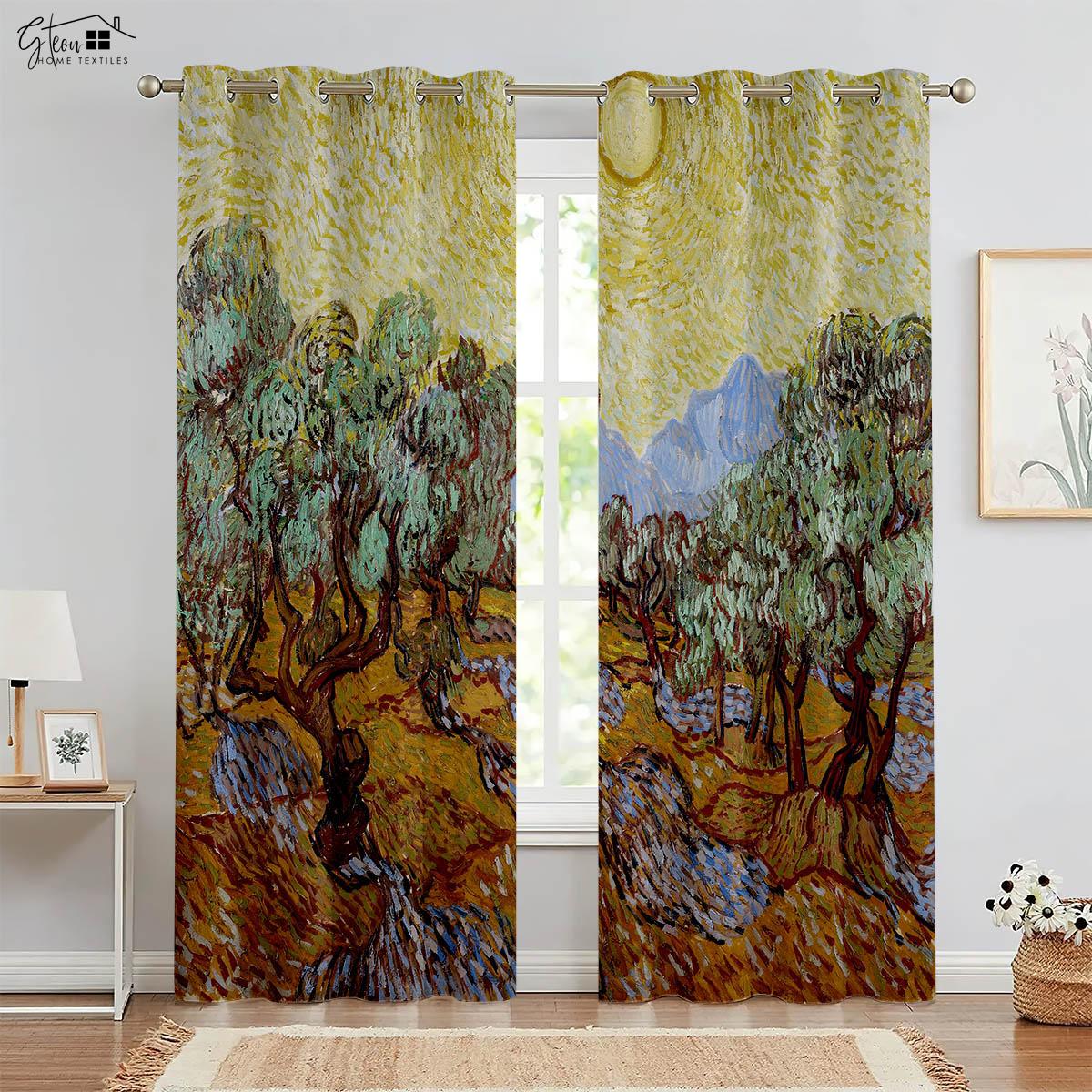 Oil Painting Art Printed Drapes High Quality Room Darkening Heat Insulation Curtains Suitable Perfect for Bedroom Living Room Study Curtains W100xH130(CM) folio&Rod pocket
Oil Painting Art Printed Drapes High Quality Room Darkening Heat Insulation Curtains Suitable Perfect for Bedroom Living Room Study Curtains W100xH130(CM) folio&Rod pocket