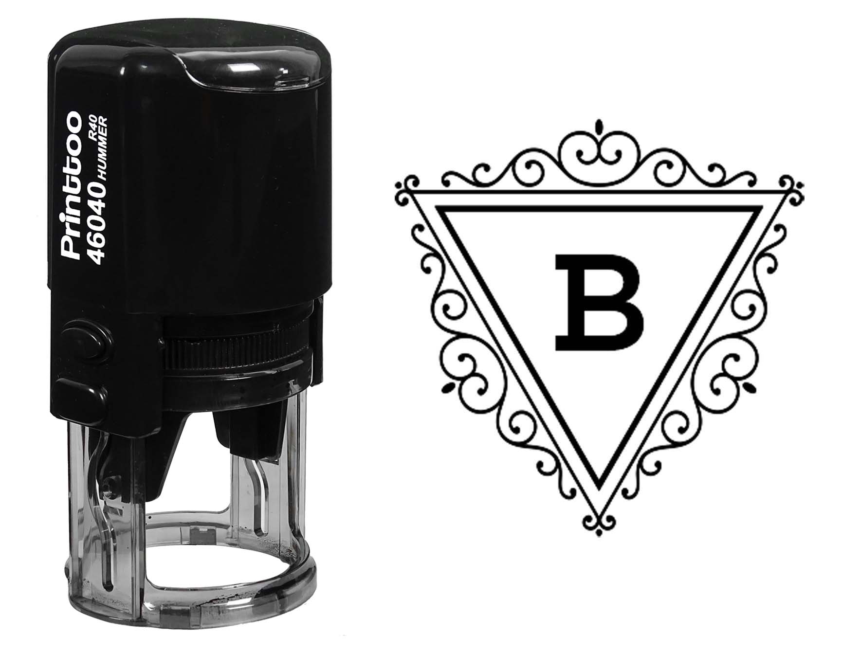 Printtoo Swirl Border Triangle B Alphabet Monogram Initial R-40 Self Inking Rubber Stamp Office 30 mm Diameter (Approx) синій
Printtoo Swirl Border Triangle B Alphabet Monogram Initial R-40 Self Inking Rubber Stamp Office 30 mm Diameter (Approx) синій