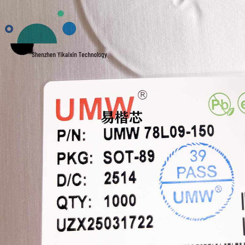 UMW 78L09 SOT-89 150mA Three-Terminal Voltage Regulator Chip (Brand New)
UMW 78L09 SOT-89 150mA Three-Terminal Voltage Regulator Chip (Brand New)