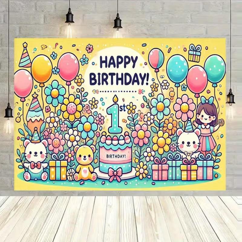 2D Cute Cartoon Animal 1st Birthday Backdrop Yellow Party Background Banner 47.2x31.5inch/120*80cm
2D Cute Cartoon Animal 1st Birthday Backdrop Yellow Party Background Banner 47.2x31.5inch/120*80cm