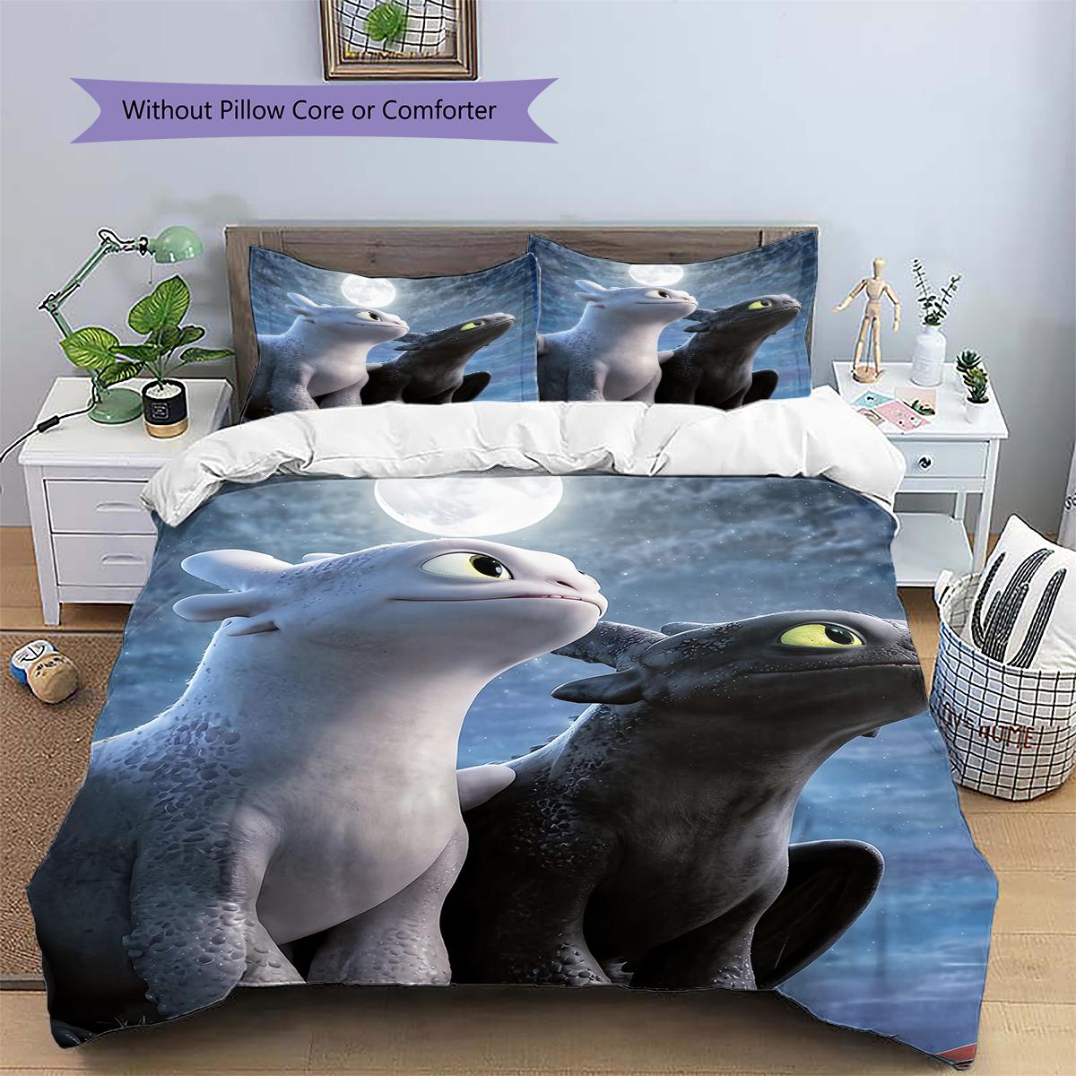 How to Train Your Dragon Toothless & Light Fury Duvet Cover & Pillowcases, HTTYD Fan Bedding, Ideal Gift.chl 135x200cm
How to Train Your Dragon Toothless & Light Fury Duvet Cover & Pillowcases, HTTYD Fan Bedding, Ideal Gift.chl 135x200cm