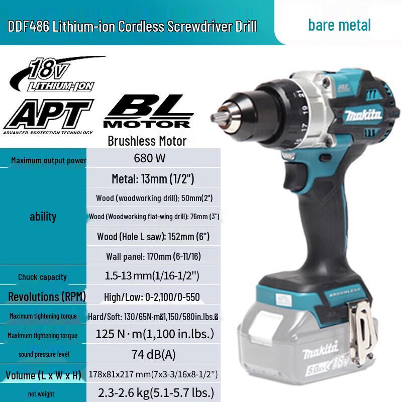 Makita 18В Безщітковий Акумуляторний Ударний Дриль-Гвинтоверт DDF486 Штекер CN (адаптер в комплекті)
Makita 18В Безщітковий Акумуляторний Ударний Дриль-Гвинтоверт DDF486 Штекер CN (адаптер в комплекті)
