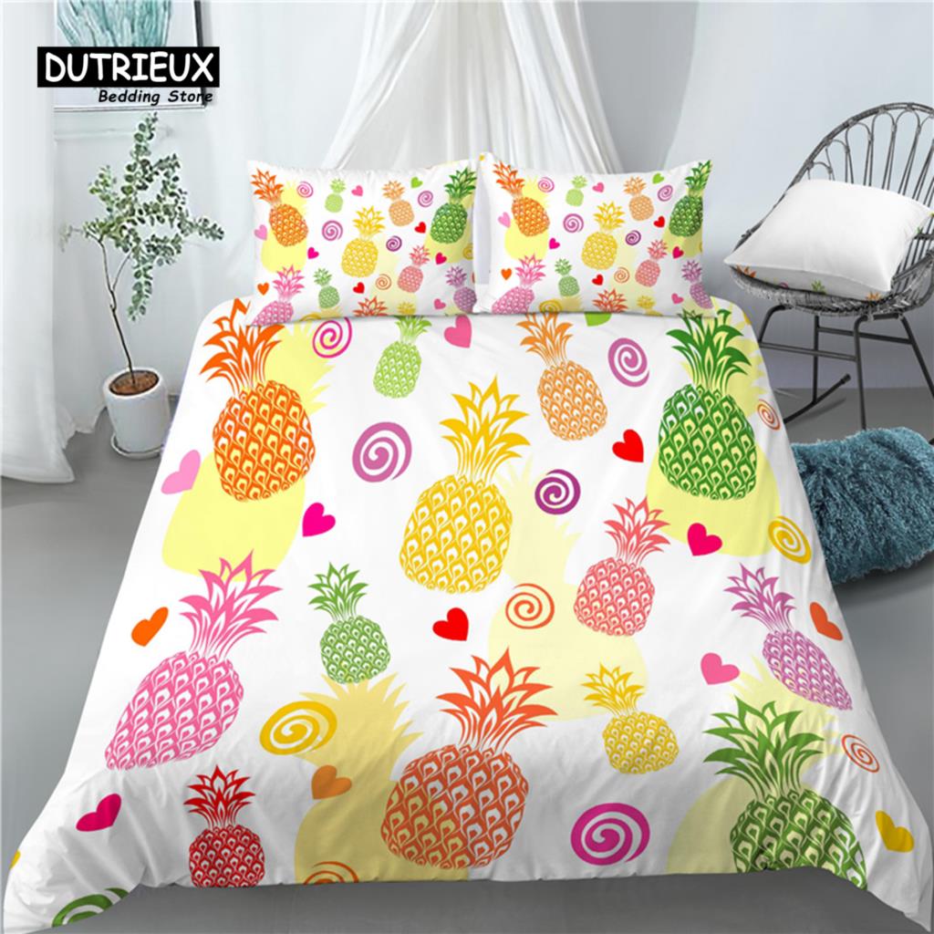 Home Living Luxury 3D Hearts Pineapple Print 2/3Pcs Soft Duvet Cover PillowCase Kids Bedding Sets Queen and King EU/US/AU Size EU single(135x200cm)
Home Living Luxury 3D Hearts Pineapple Print 2/3Pcs Soft Duvet Cover PillowCase Kids Bedding Sets Queen and King EU/US/AU Size EU single(135x200cm)