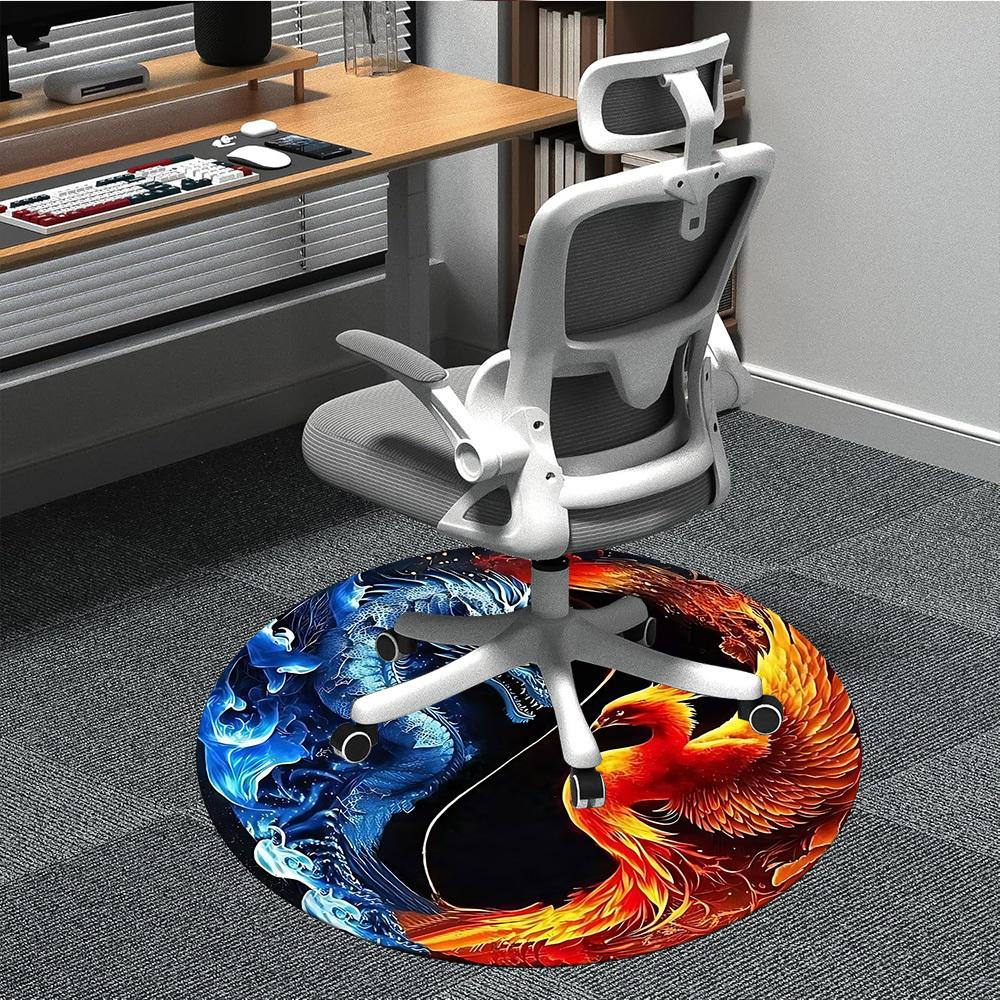 1pc Dragon Phoenix Yin Yang Chair Carpet for Office, Round Non Slip Durable Large Size Office Carpet, Suitable for Office 80cm
1pc Dragon Phoenix Yin Yang Chair Carpet for Office, Round Non Slip Durable Large Size Office Carpet, Suitable for Office 80cm