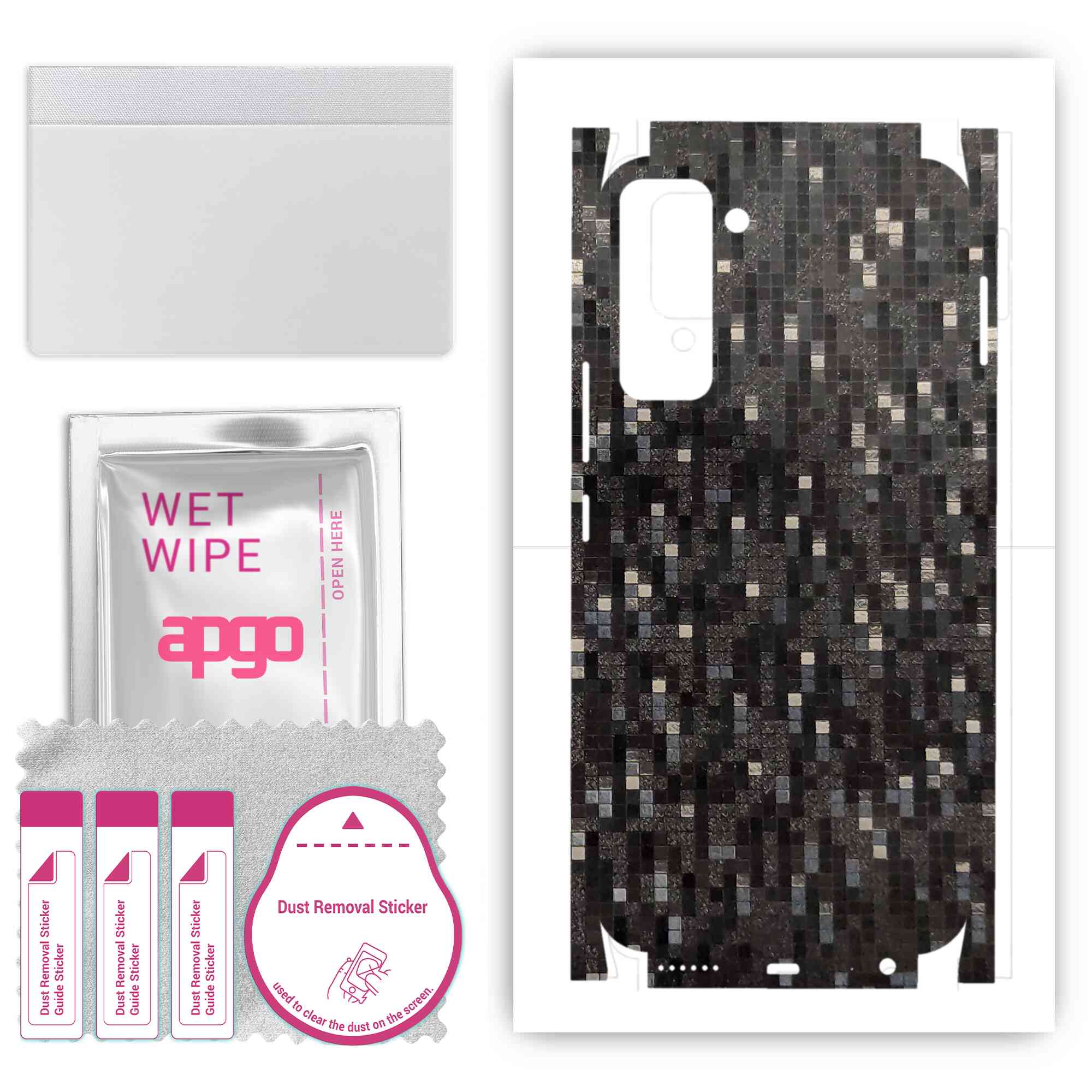 apgo Protective Skin Sticker for the back+sides compatible with Tecno Pop 5 Pro, Full Wrap Film, Foil, Vinyl - Pattern Carbon Black Pixel
apgo Protective Skin Sticker for the back+sides compatible with Tecno Pop 5 Pro, Full Wrap Film, Foil, Vinyl - Pattern Carbon Black Pixel