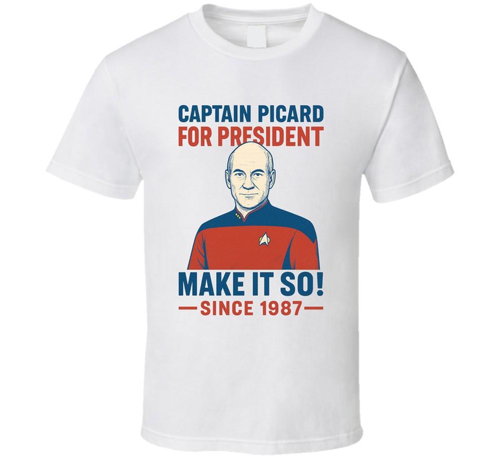 Captain Picard For President Make It So Since 1987 Star Trek Tng Tv Fan T Shirt Mens Womens Tees Top L
Captain Picard For President Make It So Since 1987 Star Trek Tng Tv Fan T Shirt Mens Womens Tees Top L