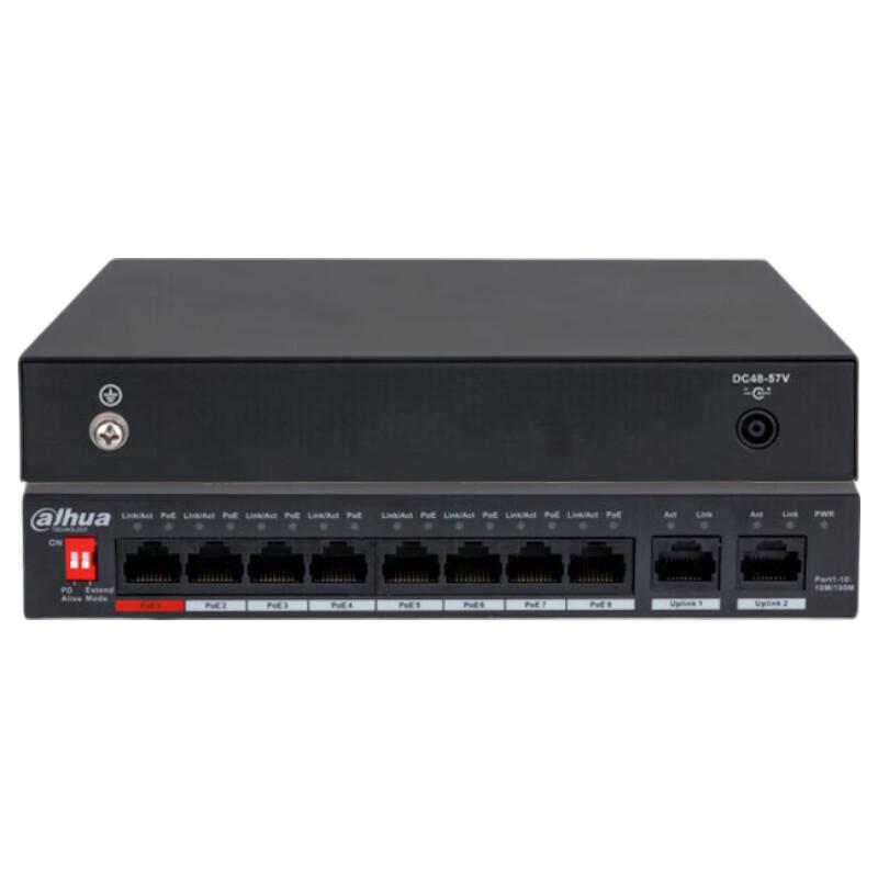 Dahua 8-Port 100M PoE Switch with 2 Gigabit SFP CN plug (adapter included)
Dahua 8-Port 100M PoE Switch with 2 Gigabit SFP CN plug (adapter included)