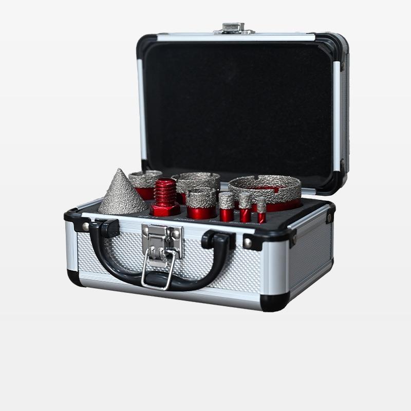 Brazed Dry Drill Bits Set Aluminum Case Dry Drilling for Full Ceramic Tile Granite Marble Glass Hole Saw
Brazed Dry Drill Bits Set Aluminum Case Dry Drilling for Full Ceramic Tile Granite Marble Glass Hole Saw