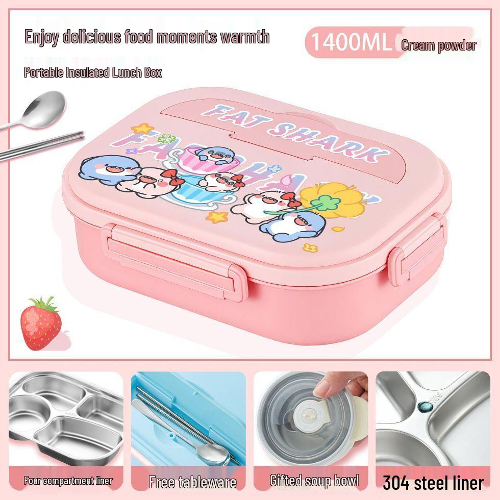 Fat Shark Insulated Stainless Steel Cartoon Lunch Box for All Ages Stainless Steel 304 with Soup Bowl and Utensils
Fat Shark Insulated Stainless Steel Cartoon Lunch Box for All Ages Stainless Steel 304 with Soup Bowl and Utensils