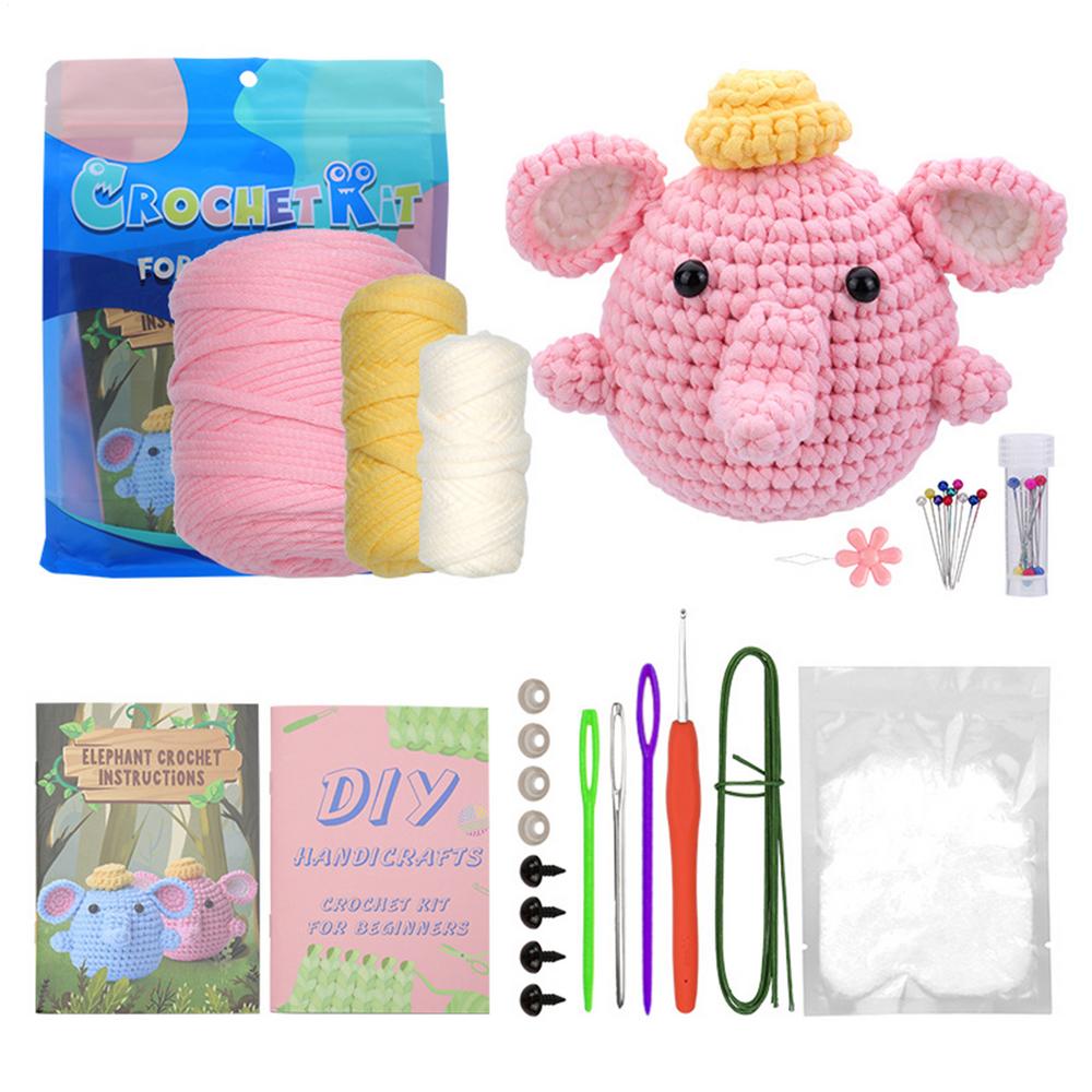 Crochet Starter Kit Handmade Elephant Knitting Accessories Crochet Set For Adults Birthday Holiday Women Kids Craft Teens Art рожевий
Crochet Starter Kit Handmade Elephant Knitting Accessories Crochet Set For Adults Birthday Holiday Women Kids Craft Teens Art рожевий