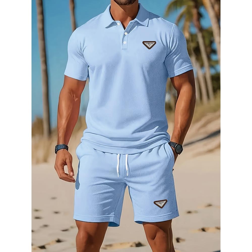 Men Casual 2pcs Polo and Shorts Set with Comfortable with Button-Up Collar,Drawstring Shorts, Beach Casual WearShort S
Men Casual 2pcs Polo and Shorts Set with Comfortable with Button-Up Collar,Drawstring Shorts, Beach Casual WearShort S