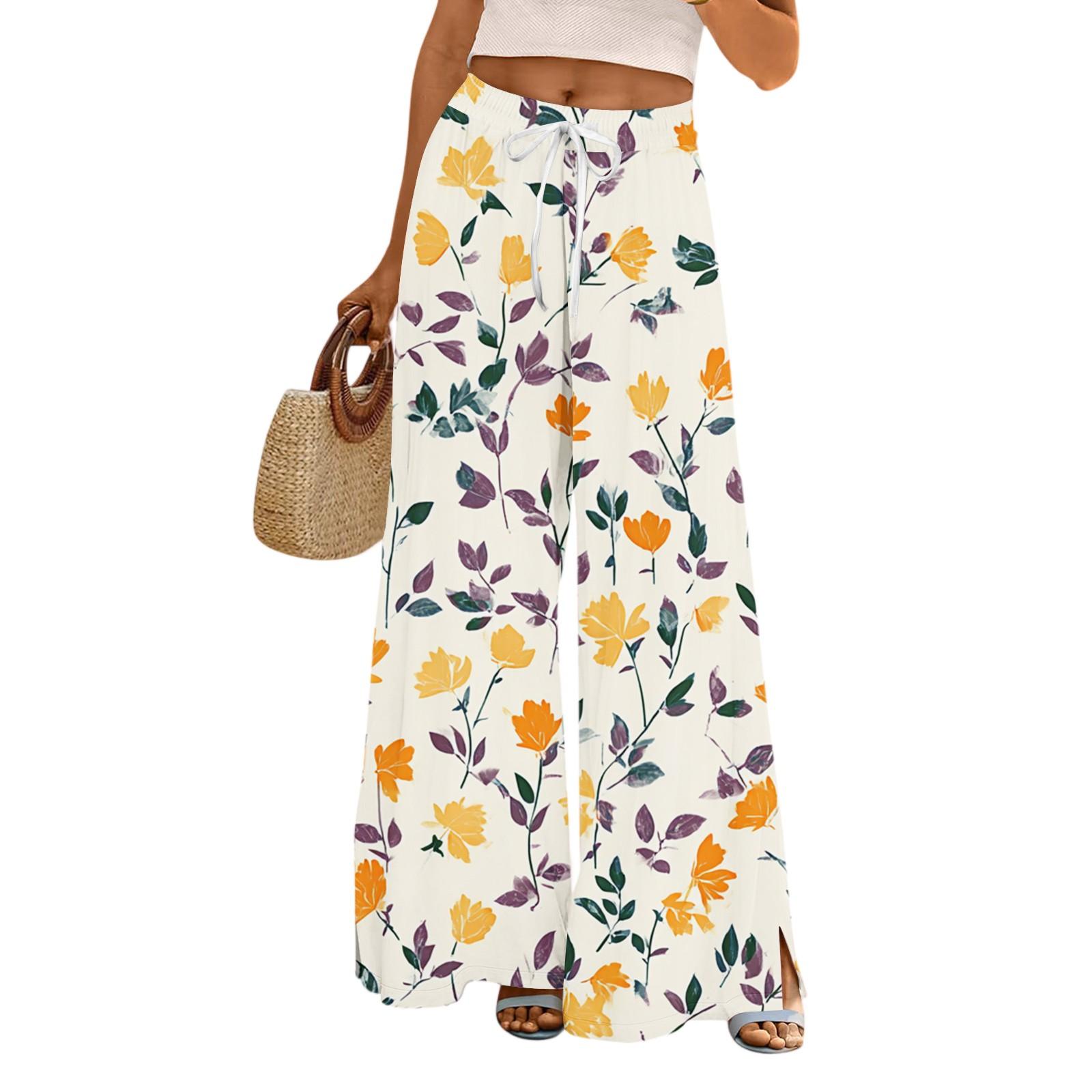 Women s Casual Wide Leg Pants Stretch Belt Pocket Floral Print Adjustable Tie Pants L бежевий
Women s Casual Wide Leg Pants Stretch Belt Pocket Floral Print Adjustable Tie Pants L бежевий